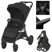Vežimėlis ESPIRO WIND 10 MISTRAL BLACK, dideli ratai, iki 22 kg