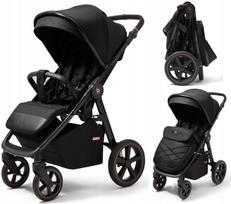 Vežimėlis 4BABY Xplode juodas aliuminis su priedais