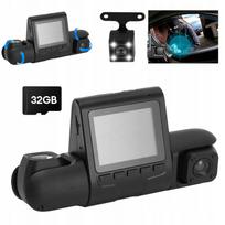 Automobilio vaizdo registratorius 1080P FHD su GPS, WiFi, galine ir šonine kamera