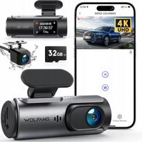 4K WiFi automobilio vaizdo registratorius su galine kamera, 32GB
