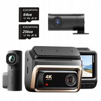 Automobilio kamera DDPAI Z60 Pro 4K HDR su GPS, MINI2X ir galine kamera