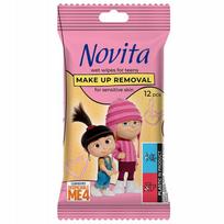 Veido valomosios servetėlės Novita Sensitive, 12 vnt.