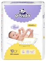 Vienkartiniai vaikų vystymo paklotai Panda 60x60, 10 vnt.