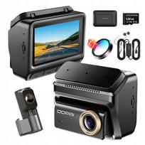 Vaizdo registratorius DDPAI Z90 Pro 4K HDR su galine kamera, 4G moduliu ir 128GB