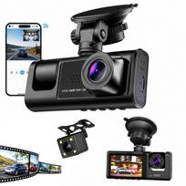 Automobilinė Triple Full HD vaizdo registratorius su parkavimo režimu