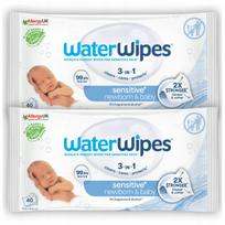 Drėgnos servetėlės WaterWipes BIO, 2x40 vnt., 99,9% vandens