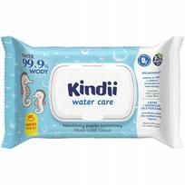 Drėgnos servetėlės Kindii Water Care vaikams, 60 vnt., 99,9% vandens