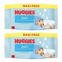 Drėgnos servetėlės vaikams HUGGIES Pure, 120 vnt.