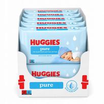 Drėgnos servetėlės HUGGIES BABY PURE WATER 99% vandens, 56 vnt. x10