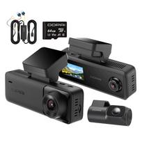 Vaizdo registratorius DDPAI N4T Pro 4K HDR, 3 kanalų, su pajungimo rinkiniu ir 64GB atmintimi