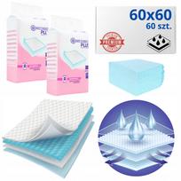 Pakeičiami paklotai MEDIBED PLUS 60X60 nesterilūs PREMIUM 610ml 2x30 vnt