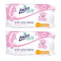 Drėgnos servetėlės kūdikiams Linteo Baby su kalendra, be parabenų, 72 vnt. x 2