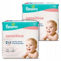 Vaikiškos drėgnos servetėlės Pampers Sensitive, 240 vnt. x2