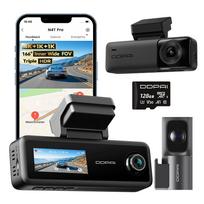 Vaizdo registratorius DDPAI N4T Pro 4K HDR kamera, priekinė, galinė, vidinė, 128GB