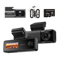 Vaizdo registratorius DDPAI N4T Pro 4K HDR 3 kanalų su hardwire rinkiniu ir 64GB