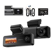 Vaizdo registratorius DDPAI N4T Pro 4K HDR 3-kanalų su Hardwire rinkiniu ir 128GB