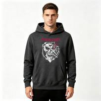 Anime Overlord Ainz Ooal Gown Skull DTF Print Men Hoodie Casual Long Sleeve Loose Pullover Hooded Sweatshirt Streetwear Autumn Winter Daily Wear XXXL black