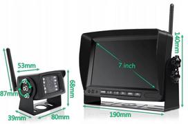 Automobilio monitorius 7" su DVR įrašymo funkcija ir belaidė kamera