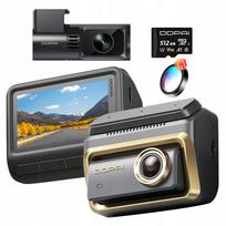 Vaizdo registratorius DDPAI Z90 Master 4K HDR priekinė ir galinė kamera, 512GB