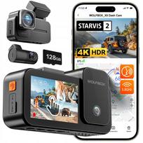 Vaizdo registratorius WOLFBOX X5 3CH 4K HDR GPS WiFi STARVIS2 128GB Night Vision