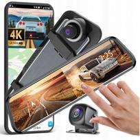 4K veidrodinė automobilio kamera SONY, priekinė ir galinė, naktinis režimas