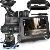 Automobilio DVR monitorius su Full HD priekine, galine ir trečia kamera