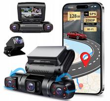 Automobilio kamera Rhorawill su 4 FHD 4 x 1080P objektyvais ir GPS