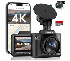 4K Wi-Fi GPS vaizdo registratorius 4K 1080P priekinė ir galinė