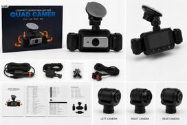 Vaizdo registratorius 4 CAMEROS 360° 1080P 4CH Full HD automobiliui