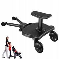 Vežimėlio platforma su sėdyne, juoda, 25 kg, 3–7 metų