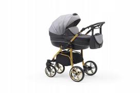 Vežimėlis 3in1 Cosmo Gold, ISOFIX kėdutė, 63 spalvos
