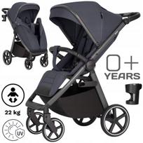 Vežimėlis BRAVO SL DELUXE 2026, dideli ratai, 0-22 kg, priedai