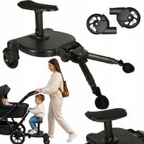 Vežimėlio platforma su sėdyne, sulankstoma, universali, 2-in-1, 25 kg
