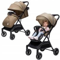 Vežimėlis Aurora iki 22 kg, didelis, lengvas, automatinis, smėlio spalvos