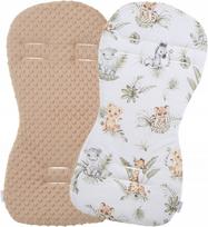 Vežimėlio įklotas Minky Cotton dvipusis Babymam