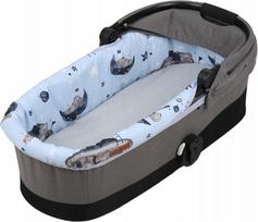 Vežimėlio lopšio įklotas ir paklodžių rinkinys BABYMAM