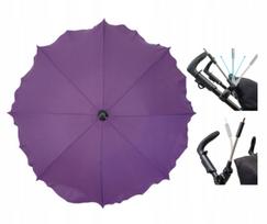 Vežimėlio skėtis violetinis, apvalus, 75 cm, UV50, Lenkija