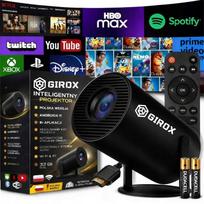 Nešiojamas FULL HD projektorius su WiFi, 1080P, 4K, USB, nuotolinio valdymo pultu, iOS, Android
