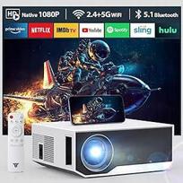 Bluetooth LED projektorius, 20 000 liumenų, Full HD 1080p, 5G WiFi