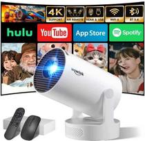 Mini projektorius 4K Full HD 1080p 2026, su integruotomis Wowlink programėlėmis