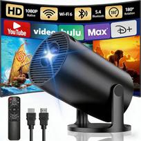 Nešiojamas mini projektorius WiFi Bluetooth 1080p HDMI