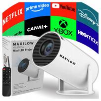Nešiojamas LED projektorius 4K, integruotas garsiakalbis, Android, WiFi