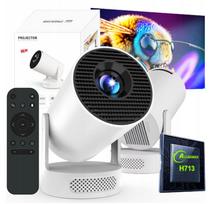 Nešiojamas 4K WiFi Android TV projektorius su Full HD ir garsiakalbiu