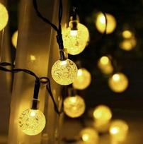 Saulės LED girlianda SALCAR, 20 šiltai baltų burbulų, 5 m, IP44