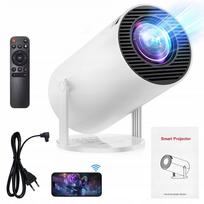 Nešiojamas 4K Android TV projektorius su WiFi ir išmaniuoju garsiakalbiu