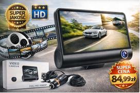 Automobilio vaizdo registratorius su priekine ir galine HD 1080P kamera