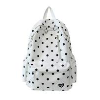 Schoolbag Japanese Small Fresh Polka Dot Backpack Bow Junior High School Student Travel College Style School Bag Lightweight Backpack single bag rožinė