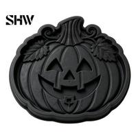 Garden Landscaping Supplies Halloween Stepping Stone Mold, Reusable Plastic Molds, DIY Cement Concrete Mold Path Maker for Patio Lawn & Backyard A black