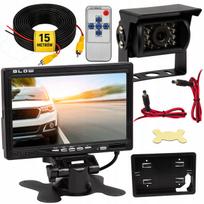 Automobilio galinio vaizdo kamera su 7" LED monitoriumi, IP67, 15 m kabeliu, BUS TIR
