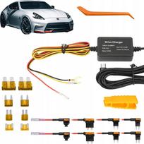 Automobilinis USB-C maitinimo adapteris su parkavimo režimu, skirtas 5A saugikliams